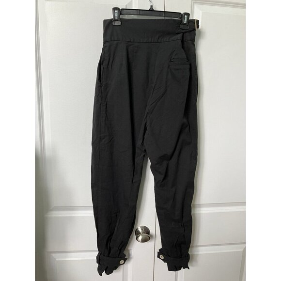 Madame Wolf Pants Womens M Black High Rise Artsy Made in Canada Lagenlook - Picture 4 of 9